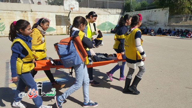 كفرقاسم : نظام وانتظام ومسؤولية في التمرين المدني في مدرسة جنة ابن رشد الابتدائية 